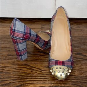 J. Crew Plaid Heels
